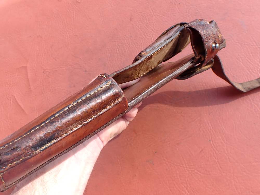 IMPERIAL WWI GERMAN MAUSER BROOMHANDLE STOCK LEATHER HOLSTER DATED 1918-img-40
