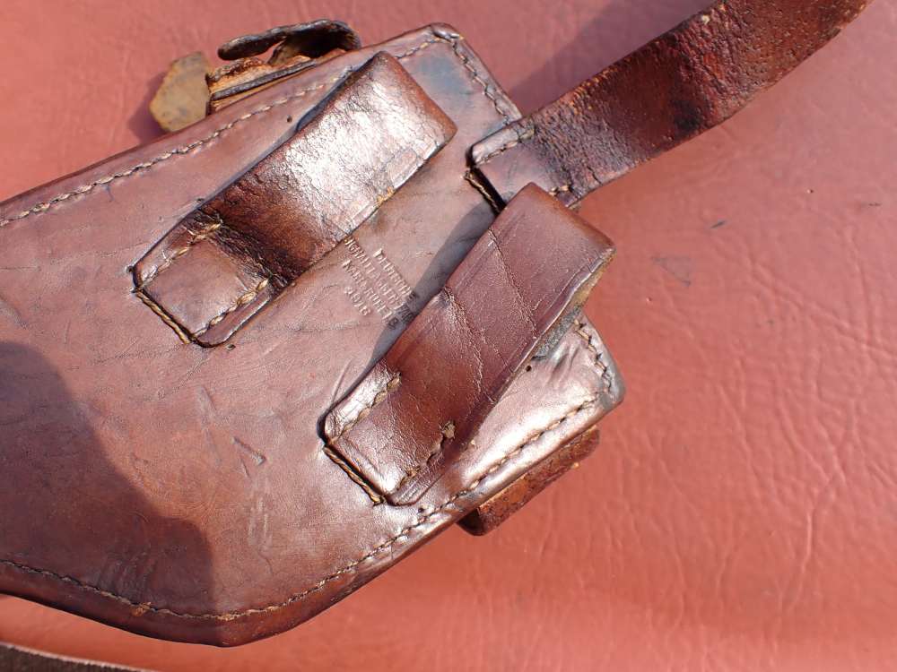 IMPERIAL WWI GERMAN MAUSER BROOMHANDLE STOCK LEATHER HOLSTER DATED 1918-img-44