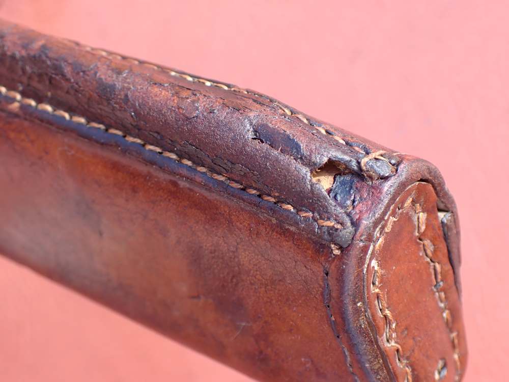 IMPERIAL WWI GERMAN MAUSER BROOMHANDLE STOCK LEATHER HOLSTER DATED 1918-img-34