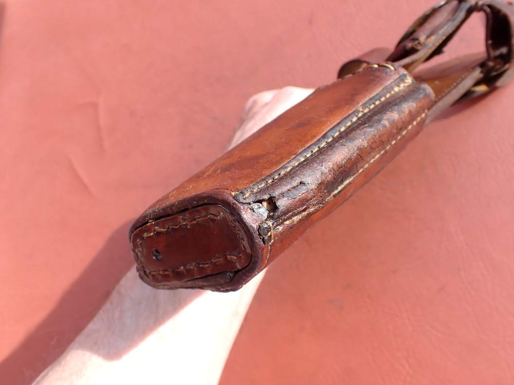 IMPERIAL WWI GERMAN MAUSER BROOMHANDLE STOCK LEATHER HOLSTER DATED 1918-img-39
