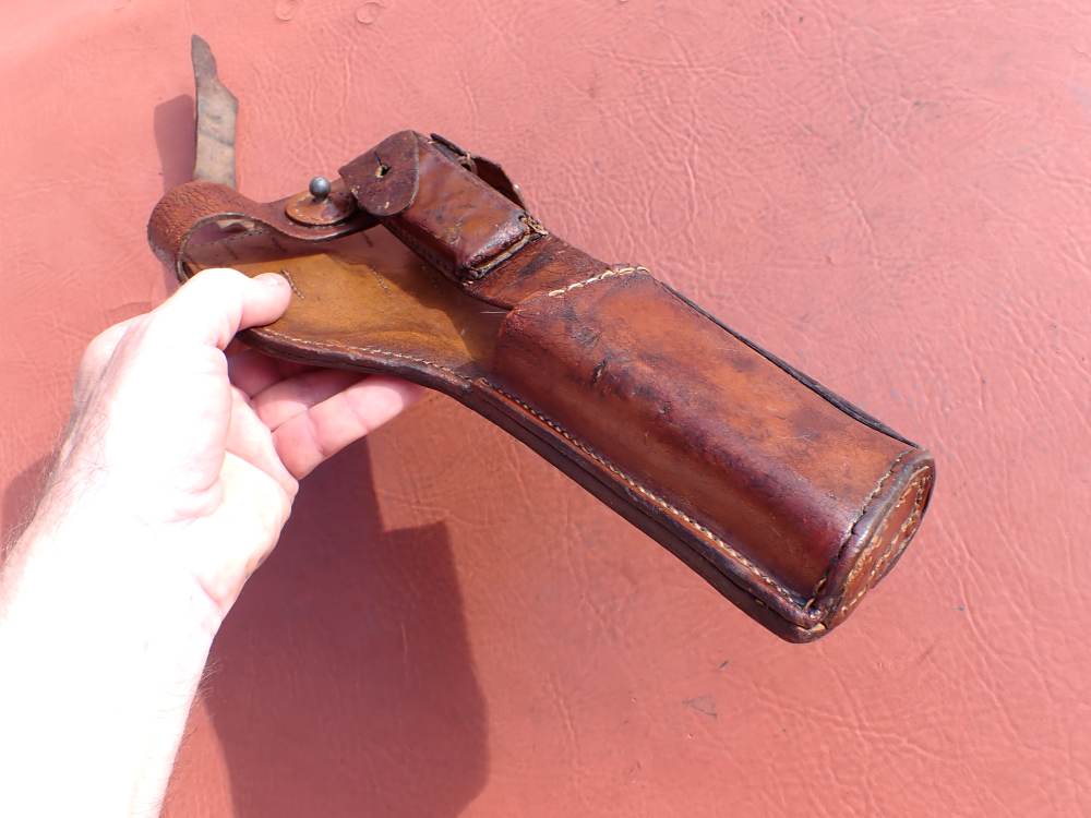 IMPERIAL WWI GERMAN MAUSER BROOMHANDLE STOCK LEATHER HOLSTER DATED 1918-img-37