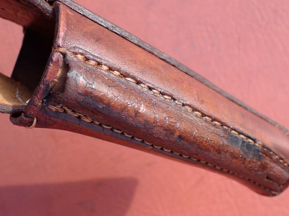 IMPERIAL WWI GERMAN MAUSER BROOMHANDLE STOCK LEATHER HOLSTER DATED 1918-img-33