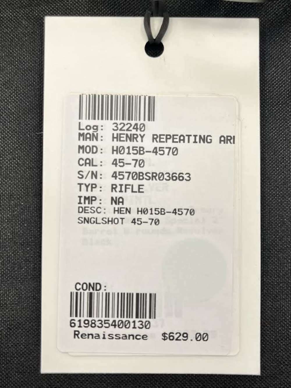 NEW HENRY REPEATING ARMS HO15B-4570 SINGLESHOT .45-70GOVT RIFLE-img-11