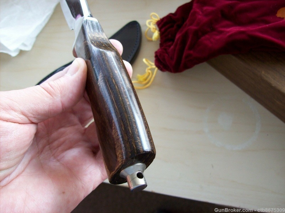 Colt Hunting Knife Skinner Sheffield England Sheath Box Pouch-img-9