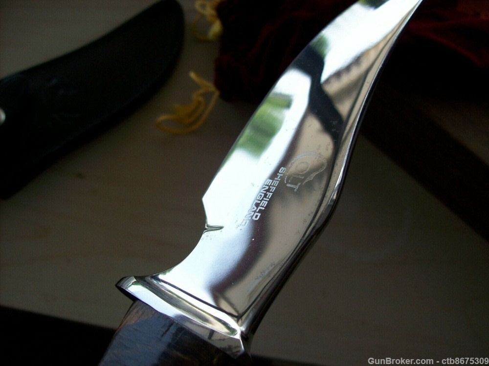 Colt Hunting Knife Skinner Sheffield England Sheath Box Pouch-img-5