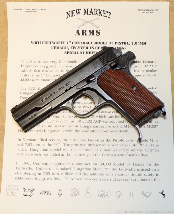 Scarce, Fine & Matching WWII German Luftwaffe FEG Model 37 Pistol-img-67