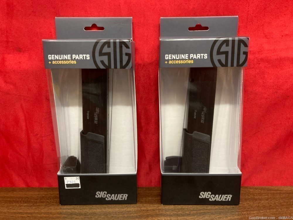 2 Factory Sig Sauer P320 30rd 9mm Extended Mag Clips-img-0