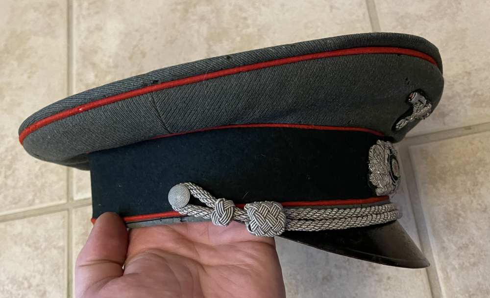 Original German artillery officers visor wire insignia Ww2 -img-3
