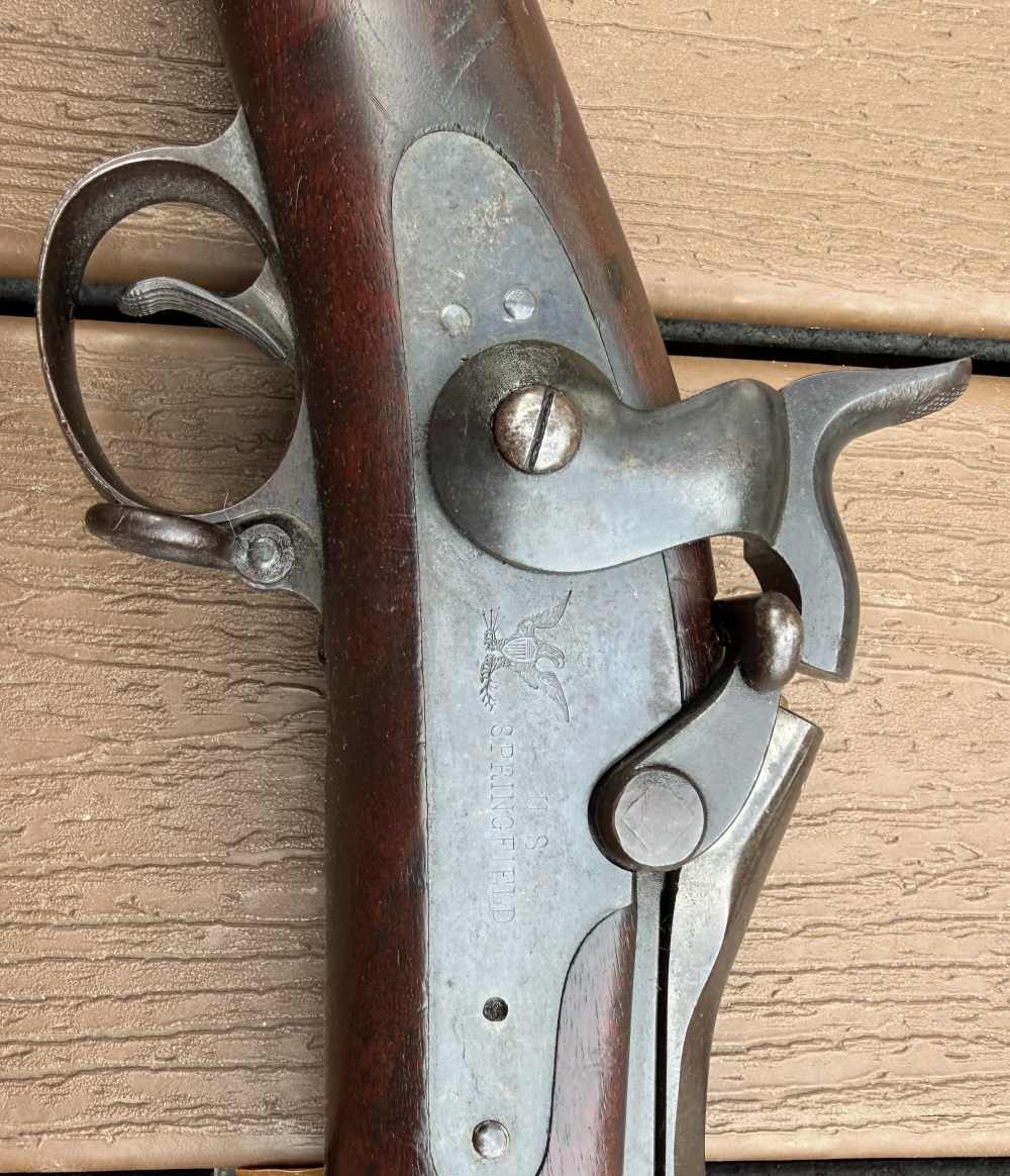 Nice US Springfield trapdoor model 1888 rod bayonet 45-70 antique -img-1