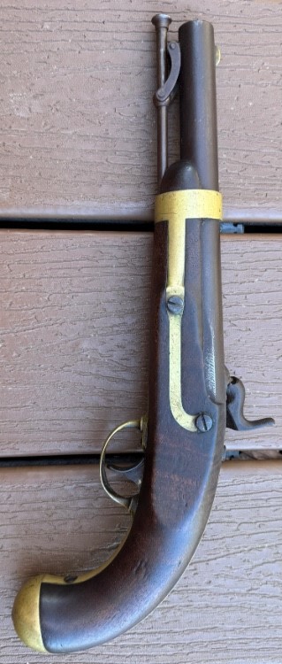 Nice untouched US model 1842 civil war percussion pistol 1850 Aston -img-1