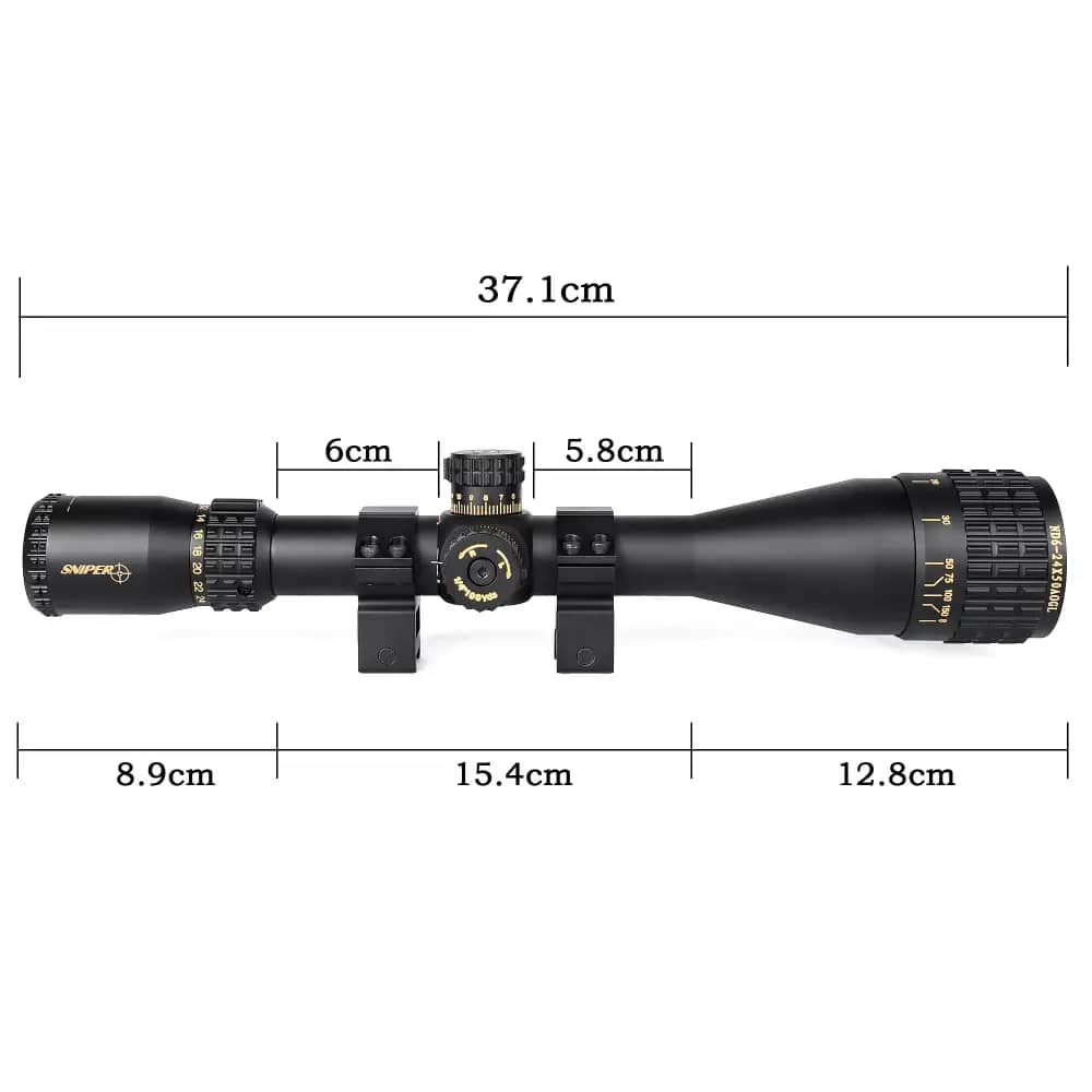 Sniper NT-HD 6-24X50AOL Scope 1" Tube with Red, Green Illuminated Reticle-img-4