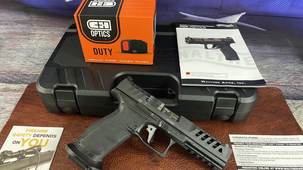 Walther PDP MATCH Pistol 9MM 5" Optics Ready 20RD, with CH optic and plate -img-0