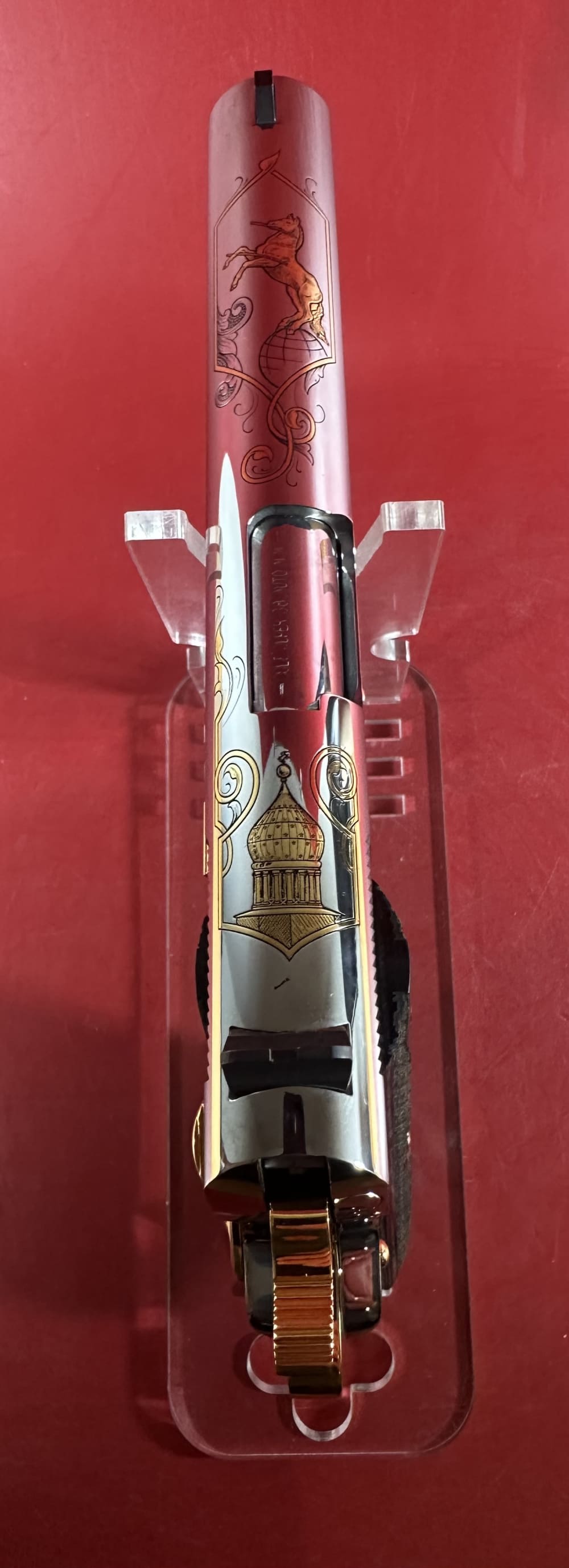 Colt 1911 38 Super Engraved with Gold – Davidson’s Deluxe Stainless Edition-img-4
