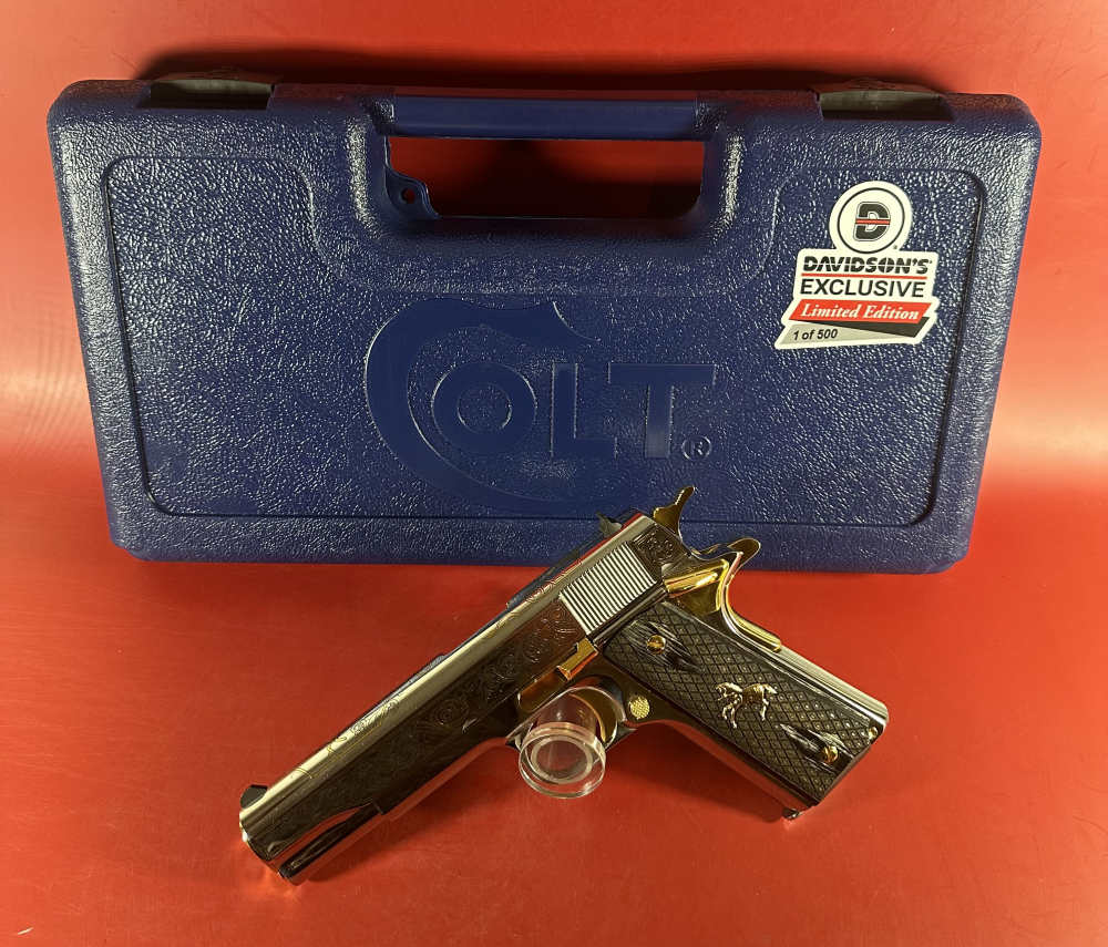 Colt 1911 38 Super Engraved with Gold – Davidson’s Deluxe Stainless Edition-img-10
