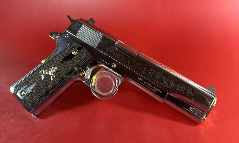Colt 1911 38 Super Engraved with Gold – Davidson’s Deluxe Stainless Edition-img-12