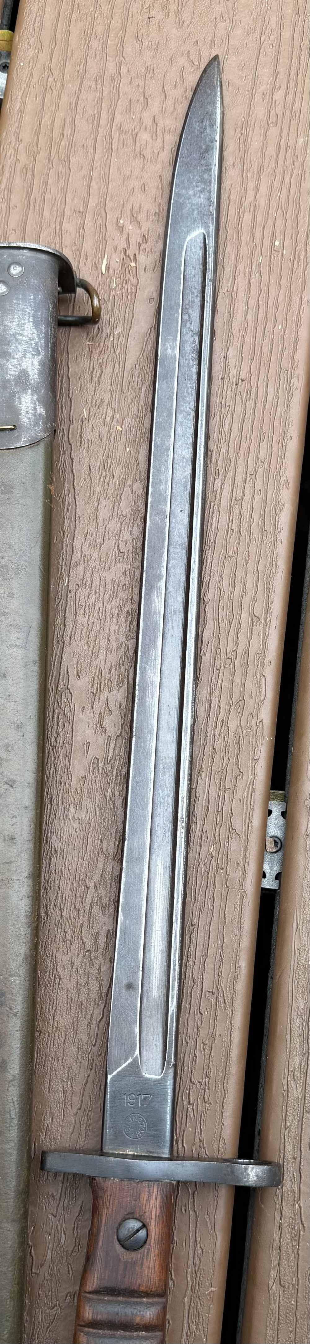 Nice US Remington 1917 bayonet for trench shotgun and rifle ww1-img-4