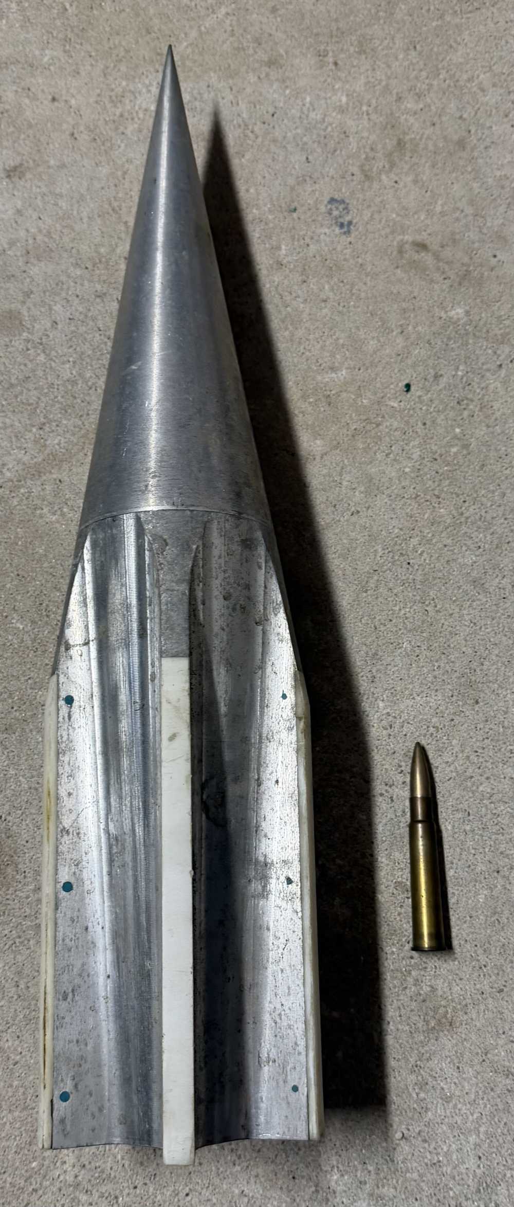 Rare large experimental rocket tip US Vietnam era-img-0