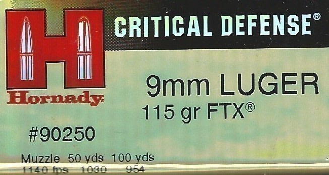 50rds Hornady Critical Defense™ 9mm FTX JHP Luger FlexTip 115 grains HP-img-3