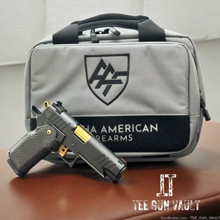 ALPHA AMERICAN AAF3 COMMANDER 4.25” 9MM OPTIC CUT BLACK/GOLD-img-0