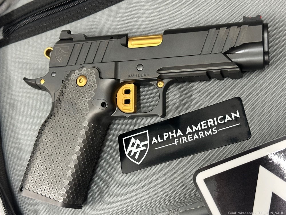 ALPHA AMERICAN AAF3 COMMANDER 4.25” 9MM OPTIC CUT BLACK/GOLD-img-9