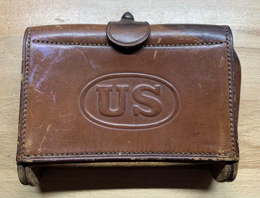 US Army Indian Wars Era Rock Island Armory Krag 30-40 Cartridge Ammo Pouch -img-0