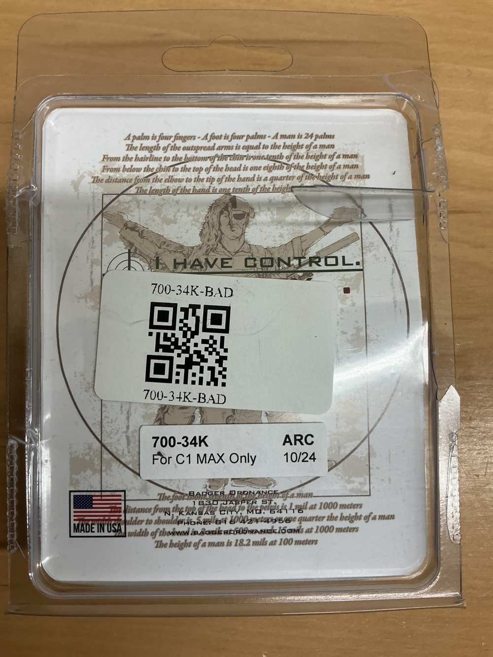 Badger Ordnance Condition One MAX Accessory Ring Cap ARC 34mm Tan 700-34K-img-1