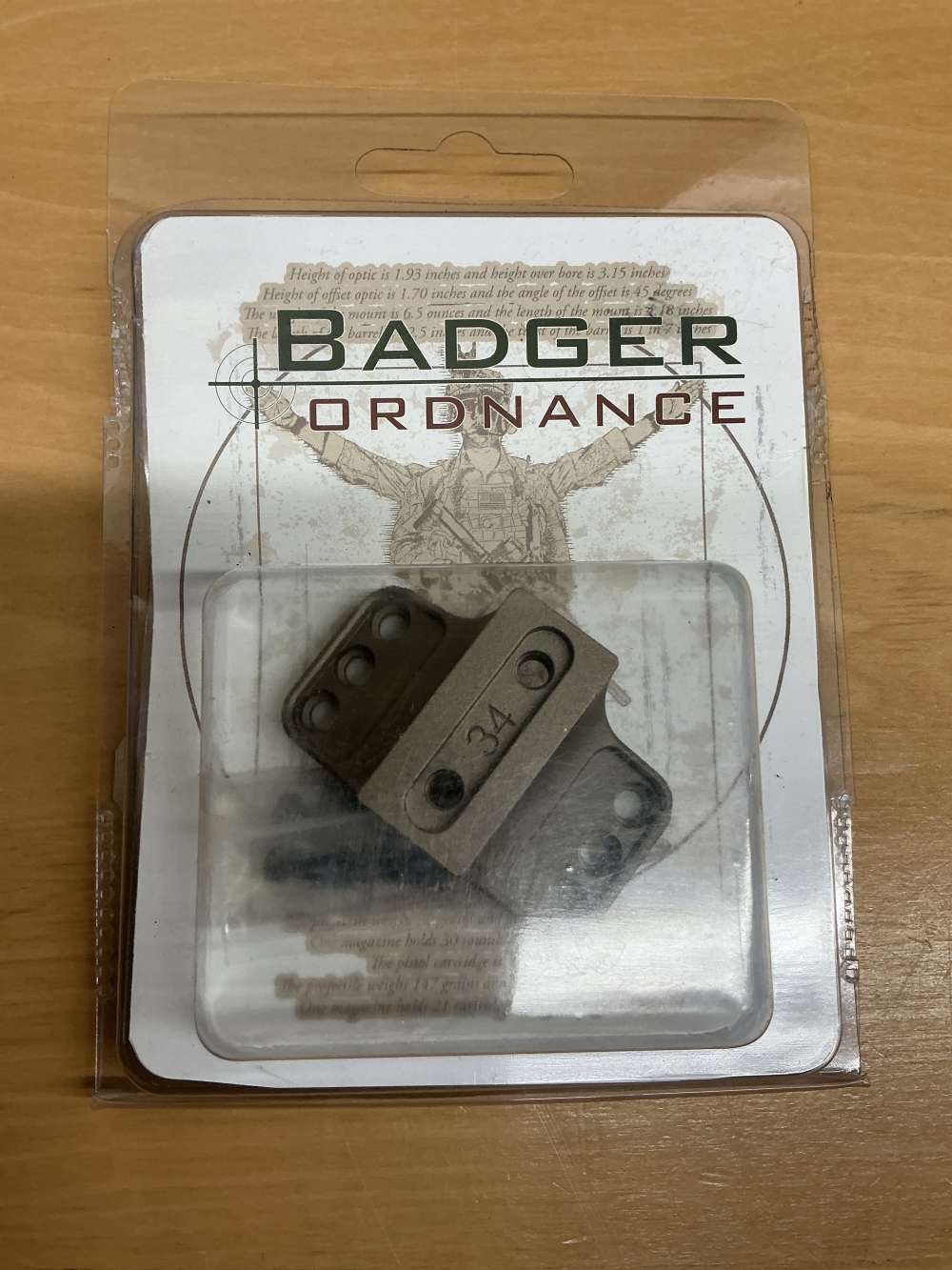 Badger Ordnance Condition One MAX Accessory Ring Cap ARC 34mm Tan 700-34K-img-0