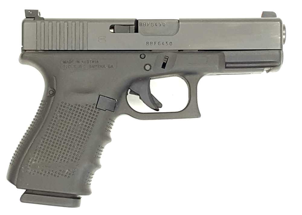 Glock Model 19 Gen 4 Pistol 9mm Cal Night Sights Police Buy Back-img-0