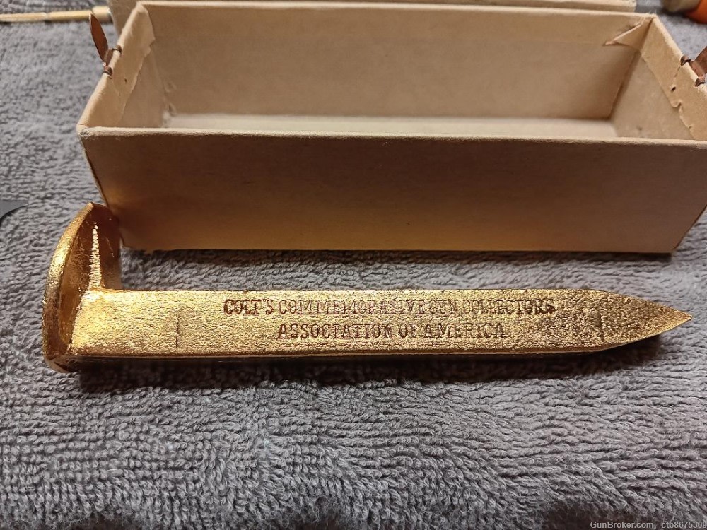 Rare Vintage Colt Firearms Factory 1869 -1969 Colt Commemorative Golden Spi-img-1