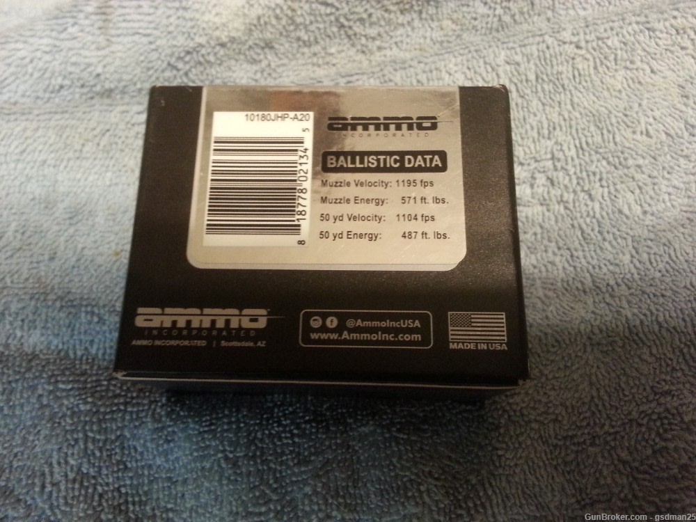Ammo Incorporated 10mm 180 gr JHP Box of 20 -img-2