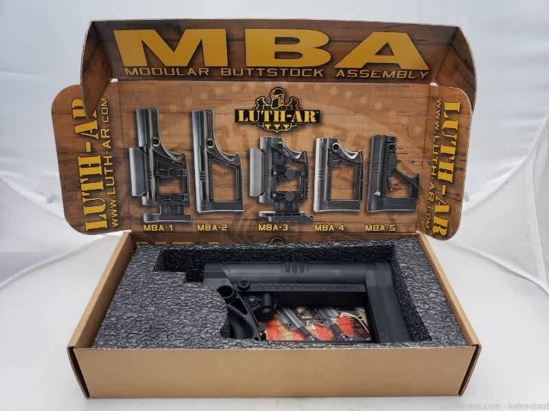 Luth-AR MBA-4 Skullaton AR-15 rifle stock, black-img-0