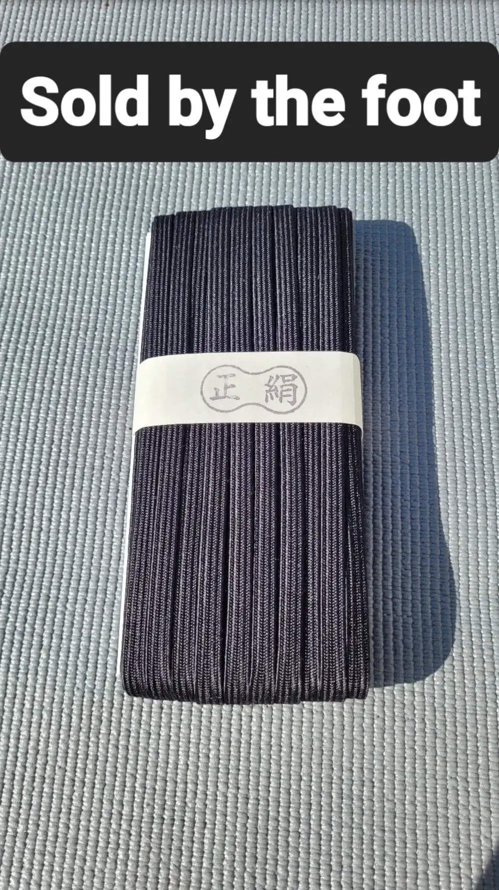 Black 10mm Imported Genuine Japanese Silk Ito Sold By The Foot-img-0