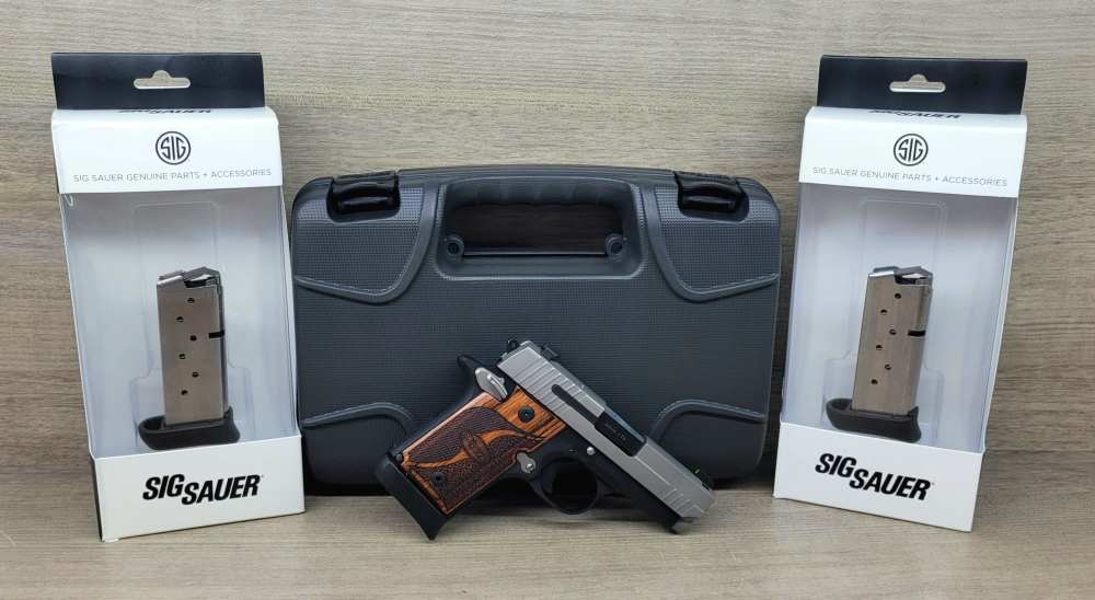SIG SAUER P938 TWO-TONE 9MM 7+1 NS AMBI (2 FREE MAGS)-img-0