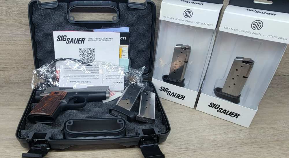 SIG SAUER P938 TWO-TONE 9MM 7+1 NS AMBI (2 FREE MAGS)-img-4