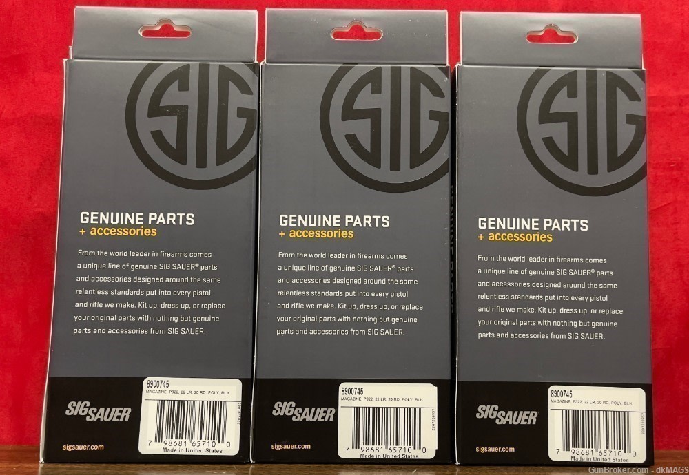 3 Sig Sauer P322 .22 LR 20rd Black Polymer Magazines mags-img-1