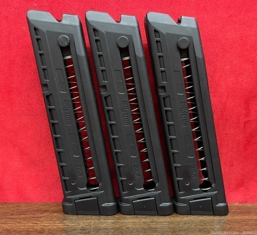 3 Sig Sauer P322 .22 LR 20rd Black Polymer Magazines mags-img-5