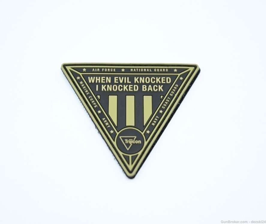 TRIJICON ARMED FORCES SPECIAL ED. "WHEN EVIL KNOCKED, I KNOCKED BACK" PATCH-img-0