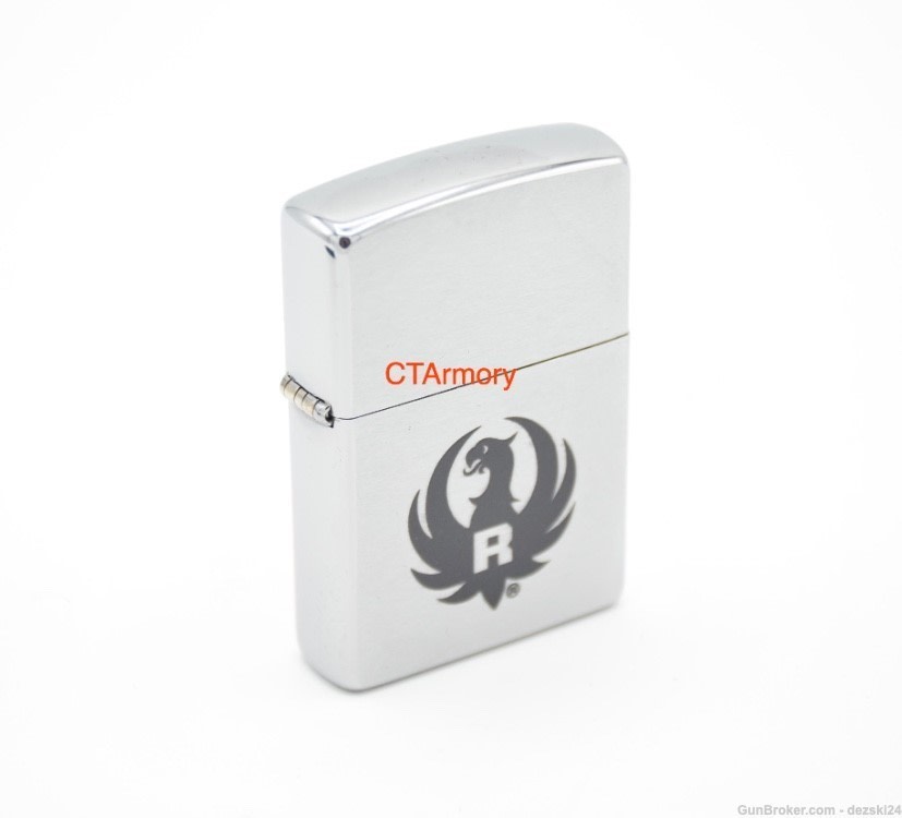 RUGER FIREARMS ZIPPO LIGHTER BRUSHED CHROME 10/22 5.7 LCP MINI14 LC CARBINE-img-6