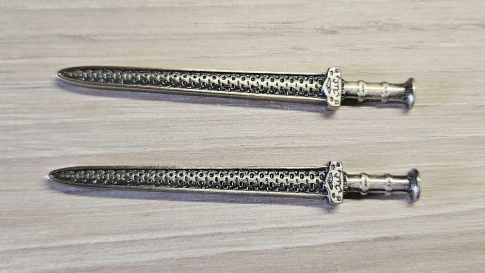 Custom Tsurugi/Ken (Sword) Themed Menuki For Katana, Wakizashi or Tanto.-img-0