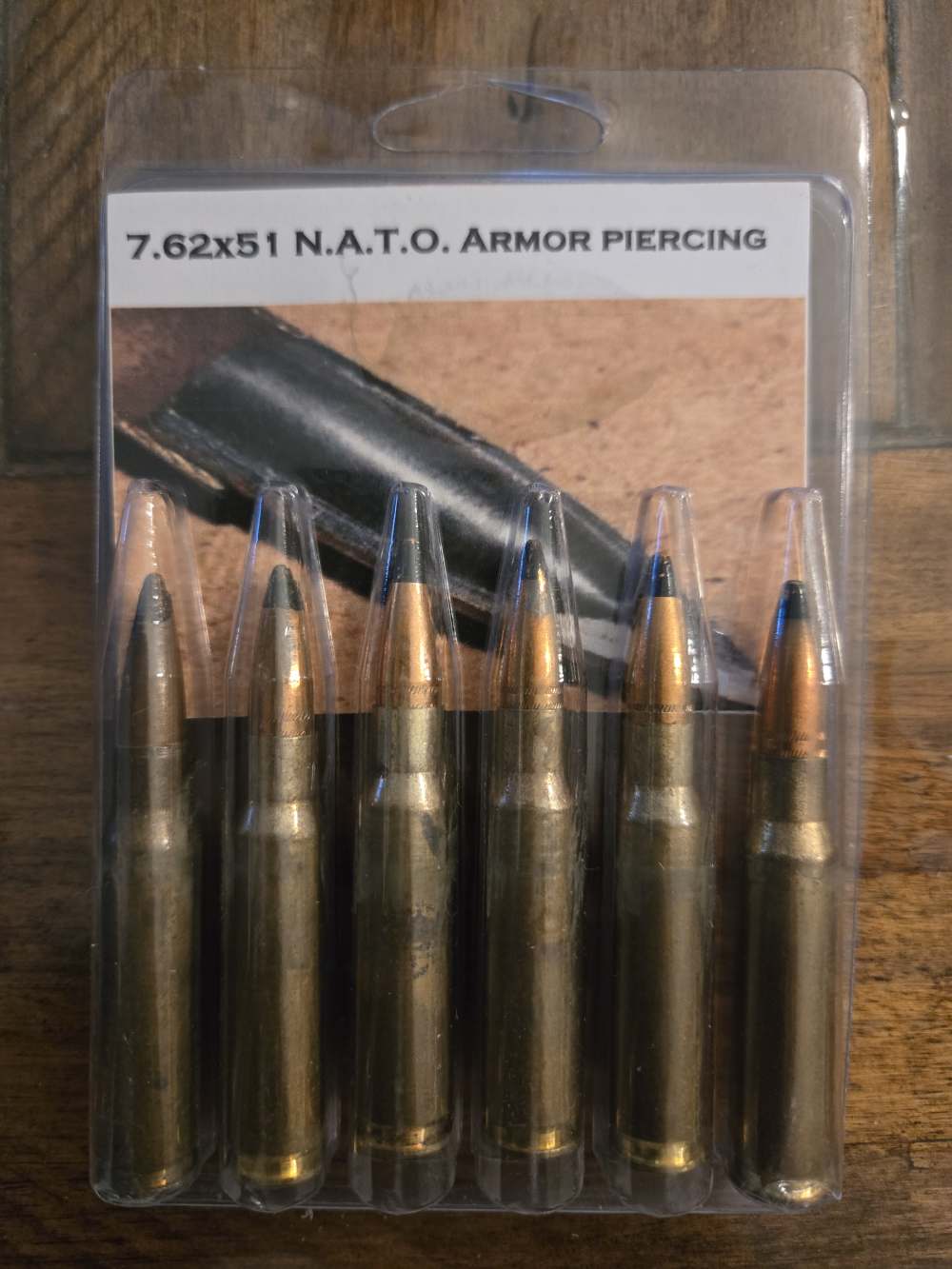 7.62x51 Nato armor piercing (308 ap) 6 rounds-img-0