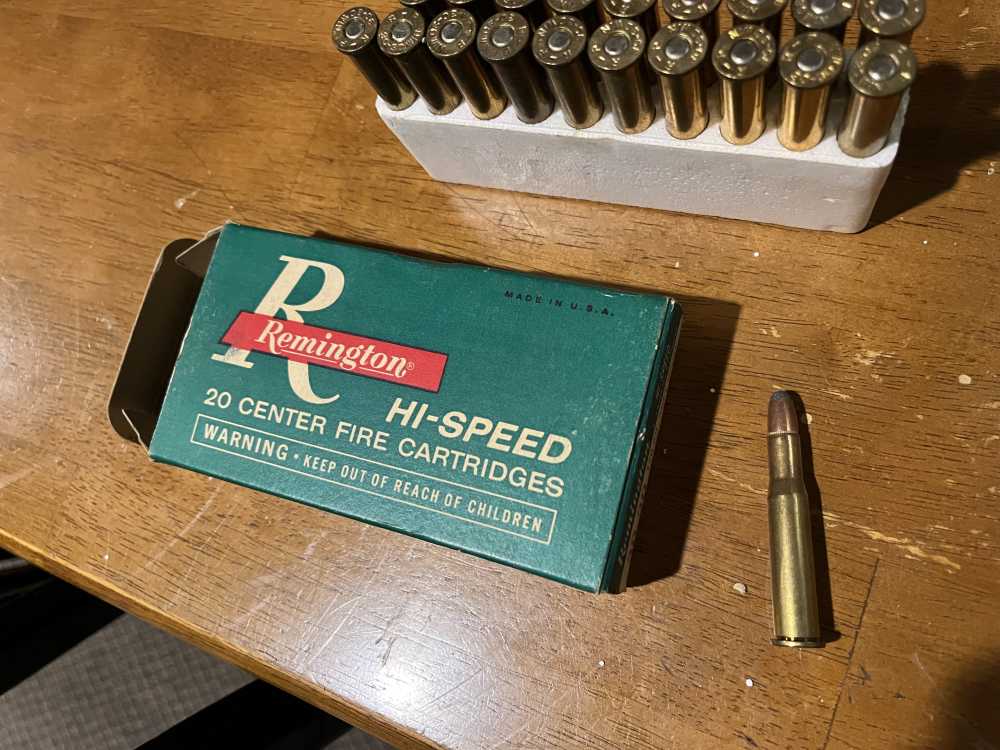 30-30 WINCHESTER AMMO NICE OLD BOX OF 20 ROUNDS REMINGTON CORE-LOKT -img-3