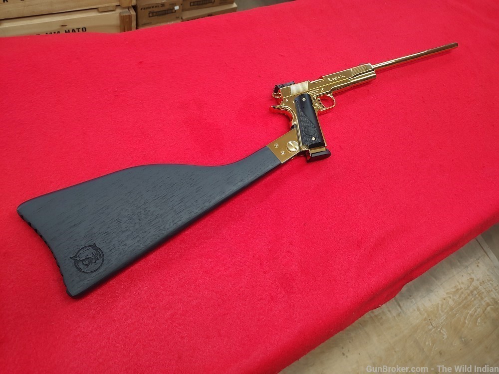IVER JOHNSON EAGLE XL45 .45ACP CARBINE 16" BBL 24K GOLD-img-1