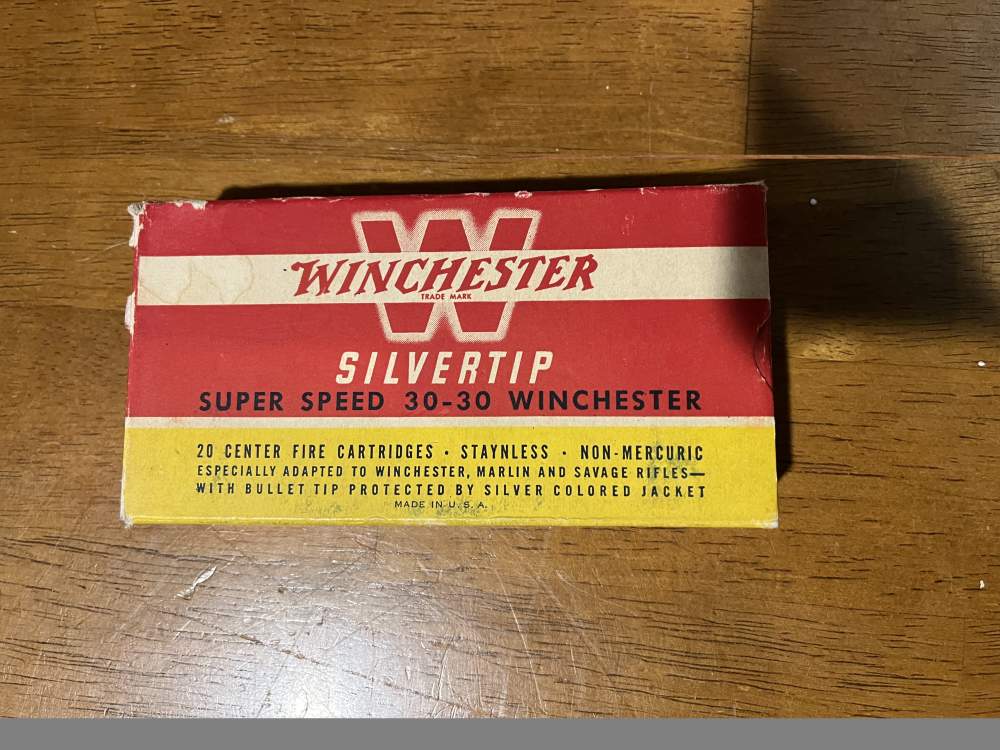 NICE OLD WINCHESTER SILVERTIP BOX OF 20 FULL-img-0
