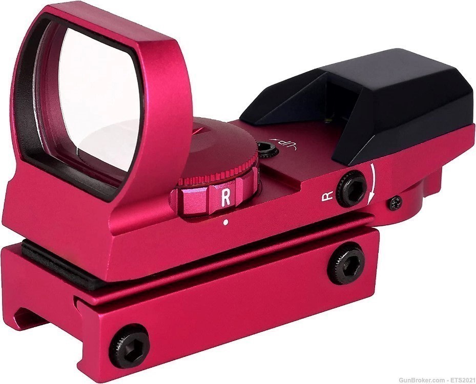 Red dot Holographic Reflex Sight 4 Type Reticle for 20mm Rails(RD22F Red)-img-2