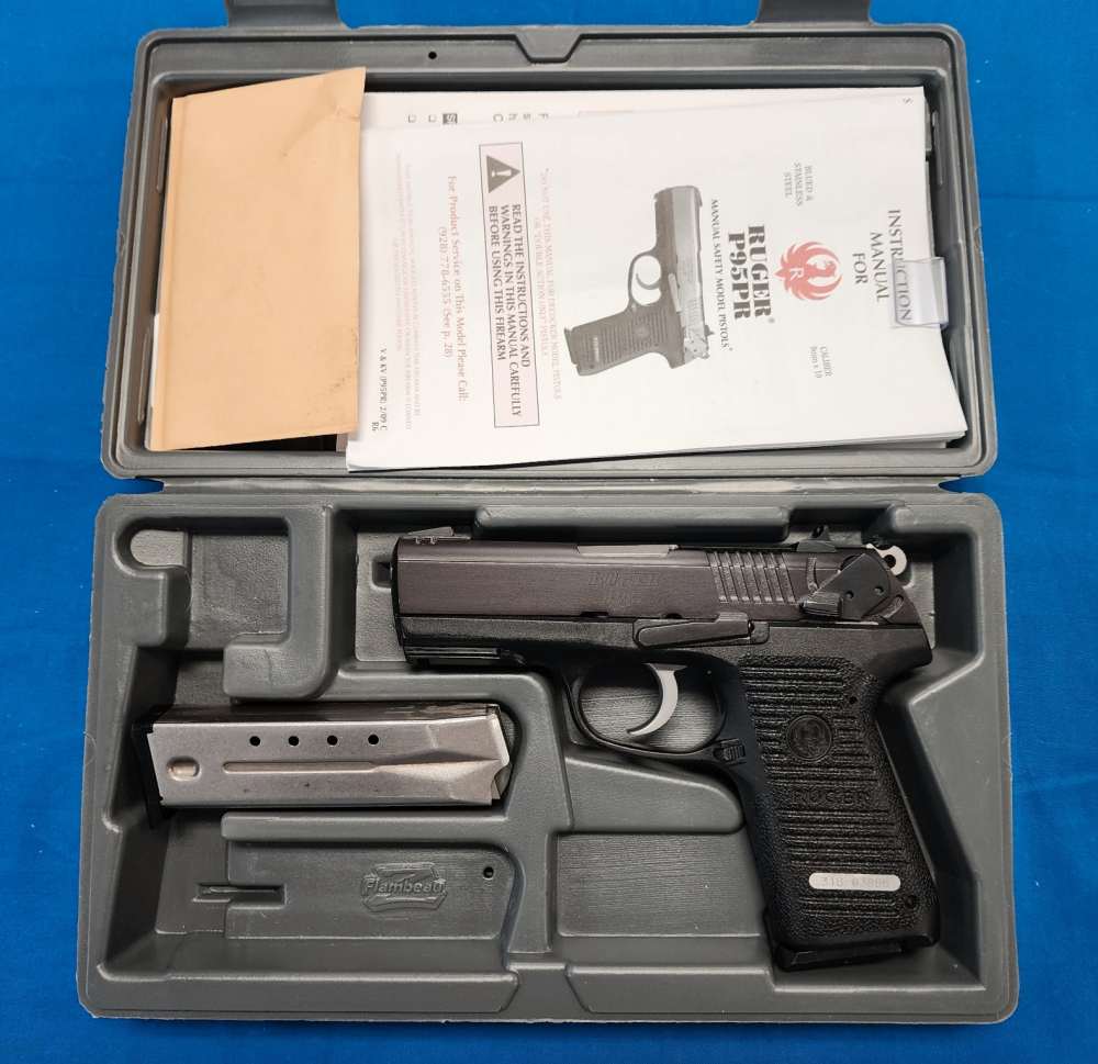 RUGER P95 9MM 3.9" W/ CASE & XTRA MAG, EXC COND, 2009-img-0
