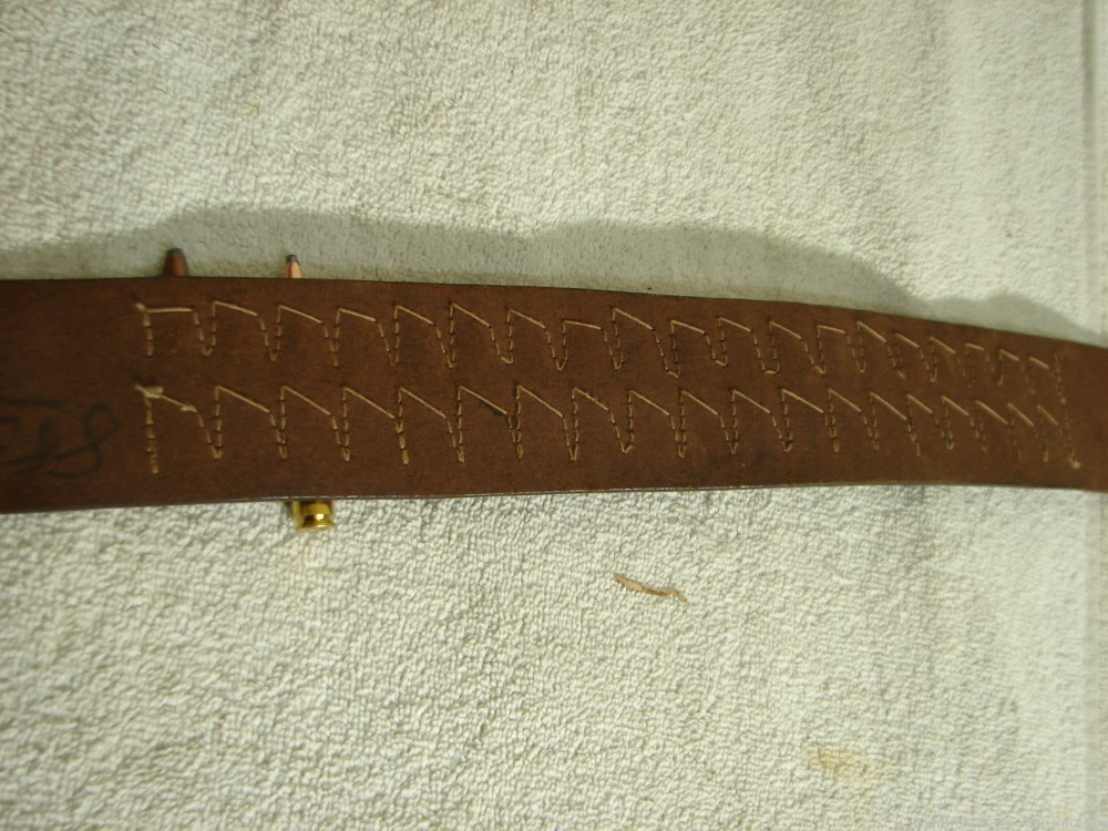 RIFLE CARTRIDGE BELT BY VIKING YOUTH OR LADIES SMALL 35" LENGTH VINTAGE -img-8