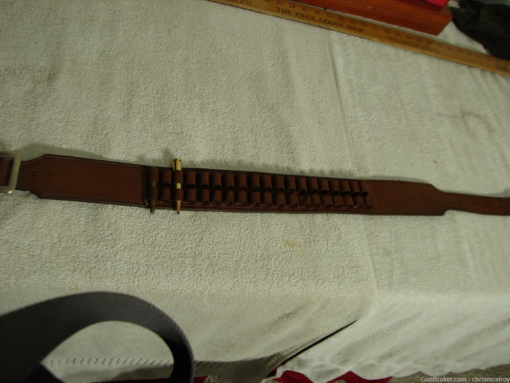 RIFLE CARTRIDGE BELT BY VIKING YOUTH OR LADIES SMALL 35" LENGTH VINTAGE -img-6