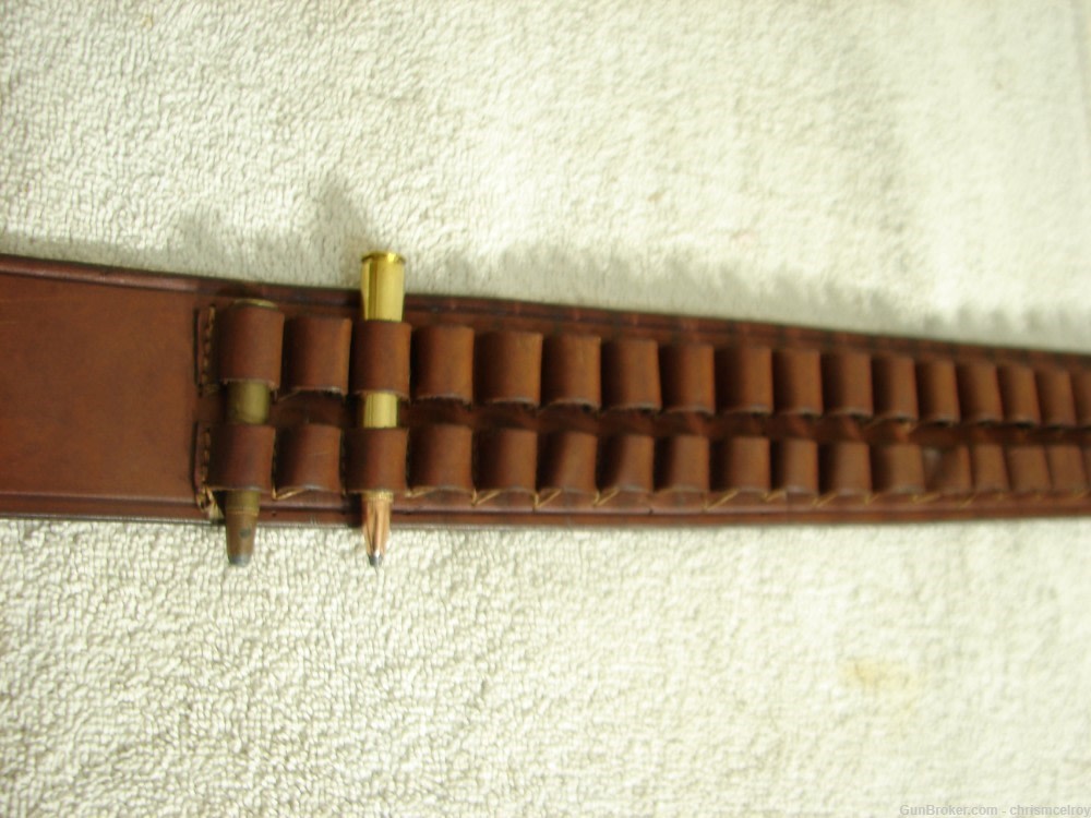 RIFLE CARTRIDGE BELT BY VIKING YOUTH OR LADIES SMALL 35" LENGTH VINTAGE -img-4