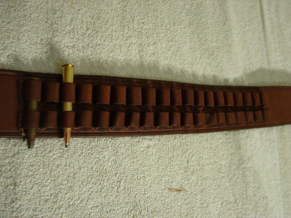 RIFLE CARTRIDGE BELT BY VIKING YOUTH OR LADIES SMALL 35" LENGTH VINTAGE -img-10