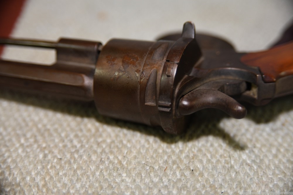 French / Belgian center Fire revolver 380mm/9mm  1880's Nice condition-img-4